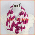 Purple Chevron Infinity Scarf, Cotton/Rayon Blend, Wide and Long, Zig Zag, LSU Tigers